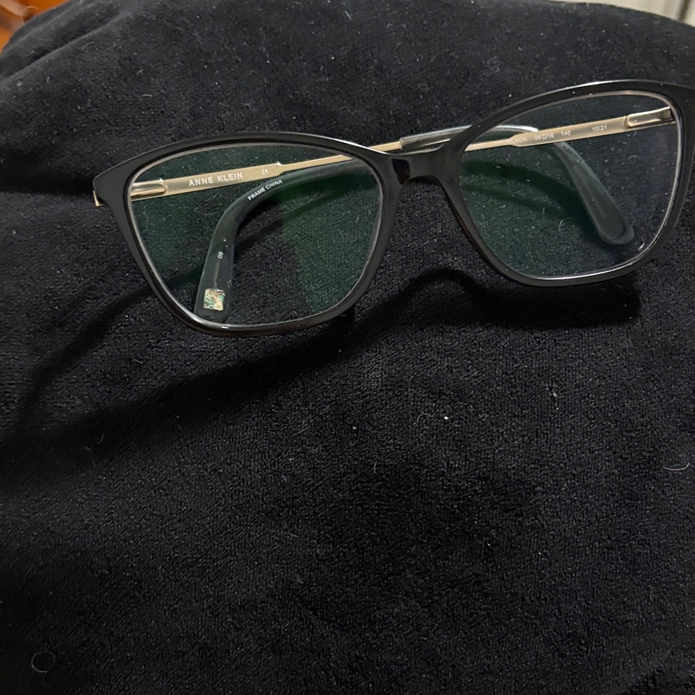 Anne Klein Black and Gold Eyeglasses